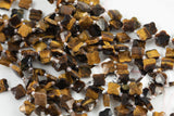 4 Four Leaf Clover Beads Natural Tiger Eye Carved Faceted Flower Gemstone 15.5" Strand