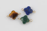 USA Gold Filled Permanent Jewelry Faceted Gemstone Flower Connector or Charm- 1420 Gold Filled or 925 Sterling Silver- 12mm