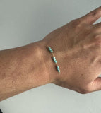 Gold filled or Sterling Silver Clear Permanent Jewelry Connectors- Cube Turquiose- 3mm or 4mm- Connected Together