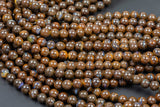 Natural Australian Yowah Matrix Boulder Opal Beads 4mm 6mm 8mm 10mm 12mm 15.5" Strand