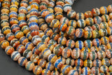 Dzi Beads Faceted Round Beads. A Quality -Full Strand 15.5 inch Strand 6mm, 8mm, 12mm, or 14mm Beads