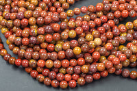 Natural Moroccan Seam Agate Beads 6mm 8mm 10mm Round Beads 15.5" Strand