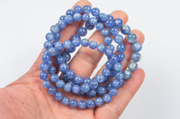 Natural Kyanite Quality- stretchy bracelet , 7 inches, one size fits all- stackable bracelet AAA Quality Gemstone Beads