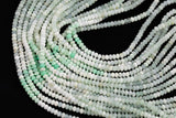 Natural Green Opal High Quality in Diamond Cut Faceted Roundel, 4mm - Full 15.5 Inch Strand-Full Strand 15.5 inch Strand