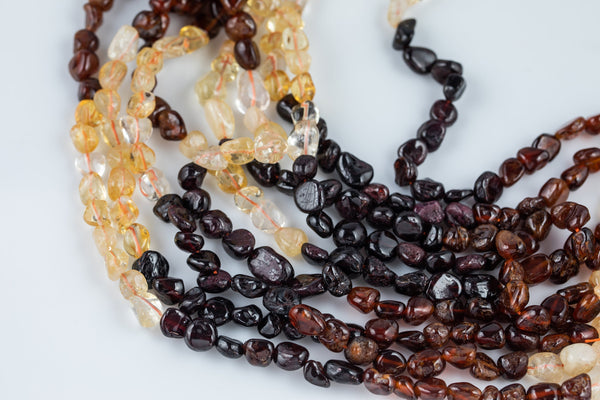 Natural Multi Gemstone NuggetsBeads -16 Inch strand - Wholesale pricing AAA Quality- Full 16 inch strand Gemstone Beads- 6x8mm