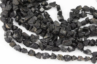 Natural Black Tourmaline Freeform - Approximately 10mm - Full 15.5 inch strand