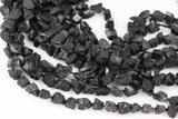 Natural Black Tourmaline Freeform - Approximately 10mm - Full 15.5 inch strand