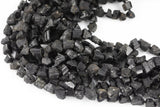 Natural Black Tourmaline Freeform - Approximately 10mm - Full 15.5 inch strand