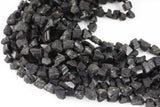 Natural Black Tourmaline Freeform - Approximately 10mm - Full 15.5 inch strand