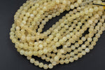 Yellow Selenite Beads Round Beads 6mm 8mm 10mm High Quality Real Genuine Selenite Gemstone 15.5" Strand Gemstone Beads