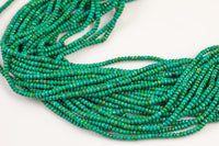 Blue Turquoise, High Quality in Faceted Roundel 4mm and 6mm- Full 15.5 Inch strand AAA Quality Gemstone Beads