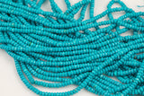 4mm Gorgeous Dyed Blue Turquoise - High Quality in Faceted Roundel