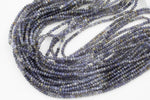 Natural Shaded Iolite Beads Full Strands-15.5 inches- Nice Size Hole- Diamond Cutting, High Facets- Nice and Sparkly- Faceted Rondelle