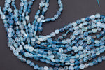 Natural Aquamarine Nuggets Beads - Around 5x8mm in dimensions -16 Inch strand - Wholesale pricing Gemstone Beads