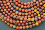 Natural African Agate smooth round sizes 4mm, 6mm, 8mm, 10mm, 12mm Smooth Gemstone Beads