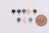 USA Gold Filled Permanent Jewelry Connectors Gemstone Heart Connector Charm 1420 Gold Filled 6mm Made in USA