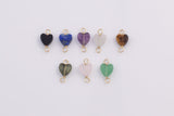 USA Gold Filled Permanent Jewelry Connectors Gemstone Heart Connector Charm 1420 Gold Filled 6mm Made in USA