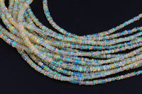 Natural Ethiopian Opal Roundel 3- 4mm - Full 15.5 Inch Strand-Full Strand 15.5 inch Strand