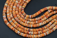 Natural Spiney Coral Roundel Beads Size 10mm 15.5" Strand