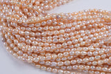 Natural Freshwater Pearl Light Peacock Potato Pearls 5x6mm