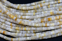 Golden Quartz Heishi Discs Beads 2x4mm 3x6mm 15.5" Strand