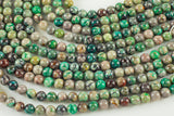 Natural Sonora Sunrise Beads 4mm 6mm 8mm 10mm AKA Real Natural Chrysocolla Cuprite Beads Sonora Sunset Beads 15.5" Strand