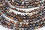 Natural Pietersite Beads smooth round sizes, 8mm- In Full 15.5 inch Strand- AA Quality - Original Stock Very Rare! AAA Quality Smooth