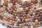 Natural Red Rutilated Quartz Beads Full Strands-15.5 inches- Round- 6mm, 8mm, 10mm, 12mm- 15.5 inches Smooth Gemstone Beads