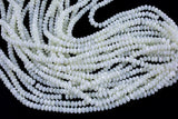 Faceted Roundel Mother of Pearl 4mm 6mm 8mm Beads 15.5" Strand Shell Beads