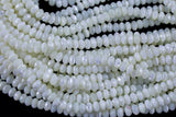 Faceted Roundel Mother of Pearl 4mm 6mm 8mm Beads 15.5" Strand Shell Beads