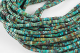 Natural Turquoise Heishi Discs Beads 2x4mm 3x6mm 15.5" Strand