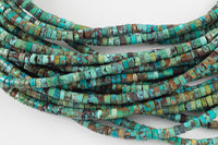 Natural Turquoise Heishi Discs Beads 2x4mm 3x6mm 15.5" Strand