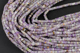 Flower Amethyst Heishi Discs Beads 2x4mm 3x6mm 15.5" Strand