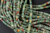 Natural Bloodstone Heishi Discs Beads 2x4mm 3x6mm 15.5" Strand