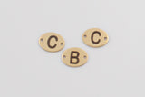 Letter Connectors-14kt Gold Filled Alphabet Connectors for Bracelet - Permanent Jewelry Supplies Wholesale- 5.5x7mm- in CAPS
