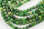 Natural African Jade Faceted Barrel Drum Full Strands-15.5 inches-6x10mm- Nice Size Hole