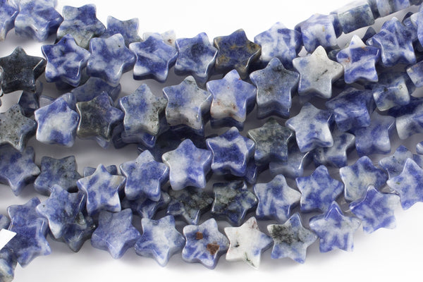 Sodalite Star Beads 10mm 7'' Strand