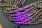 Natural Yooperlite Smooth Round Beads Size 6mm 8mm 10mm 15.5'' Strand- UV reactive