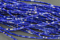 Natural Sodalite beads tube tubular beads 15.5" 2x5mm