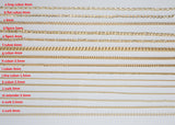 18K Gold plated Cuban Curb Chain Assortment Oval Figaro Chain High Quality Cuban Curb Chain - 1 yard / 3 feet