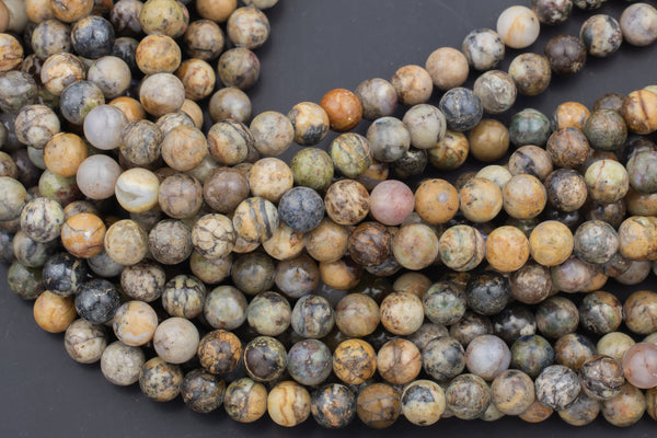 Autumn 0Agate 4mm 6mm 8mm 10mm 12mm Round Beads AAA Grade Amazing Eyes Bands Veins Antique Boho Mala Beads 15.5" Strand