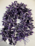 Natural Raw Amethyst Beads Points Spikes Top Side Drilled Freeform 15.5" Strand-