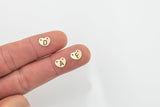 Letter Heart Connectors-14kt Gold Filled Alphabet Connectors for Bracelet - Permanent Jewelry Supplies Wholesale- 7x9mm