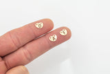 Letter Heart Connectors-14kt Gold Filled Alphabet Connectors for Bracelet - Permanent Jewelry Supplies Wholesale- 7x9mm