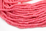 Pink Bamboo Coral Free Form Heishi High Quality 6mm Full Strand 16" Gemstone Beads