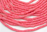 Pink Bamboo Coral Free Form Heishi High Quality 6mm Full Strand 16" Gemstone Beads