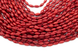 Bamboo Coral Barrel Shapped Beads- 5x10mm. A Quality 15.5 inch strand