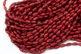 Bamboo Coral Barrel Shapped Beads- 5x10mm. A Quality 15.5 inch strand