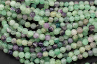 Natural Rainbow Fluorite Beads Grade Smooth Round - Full Strand 15.5 Inch - 4mm 6mm 8mm 10mm or 12mm Beads Gemstone Beads