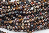 Natural Pietersite Beads smooth round sizes, 8mm- In Full 15.5 inch Strand- AA Quality - Original Stock Very Rare! AAA Quality Smooth